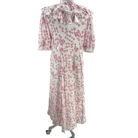 Julia Amory India Amory Ruffle Shirt Dress in Clambake Shell Pink M Tuckernuck - Picture 3 of 8
